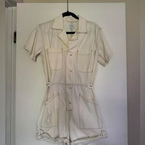 Pistola Cream Short Sleeve Jumpsuit